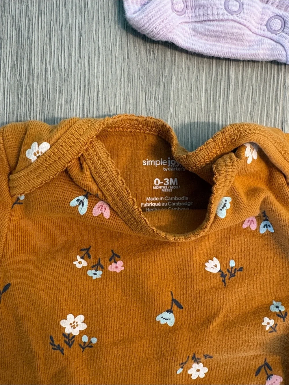 Carters 3M Mixed Baby Girls' Onesie Bundle - Yellow, Rust, Lavender, Light Blue